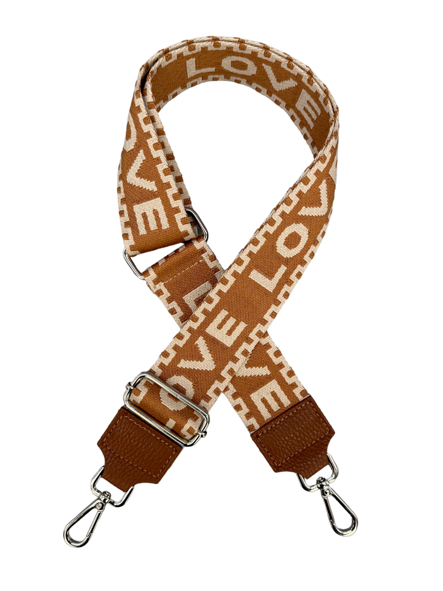 Schultergurt | Cognac Braun Silber