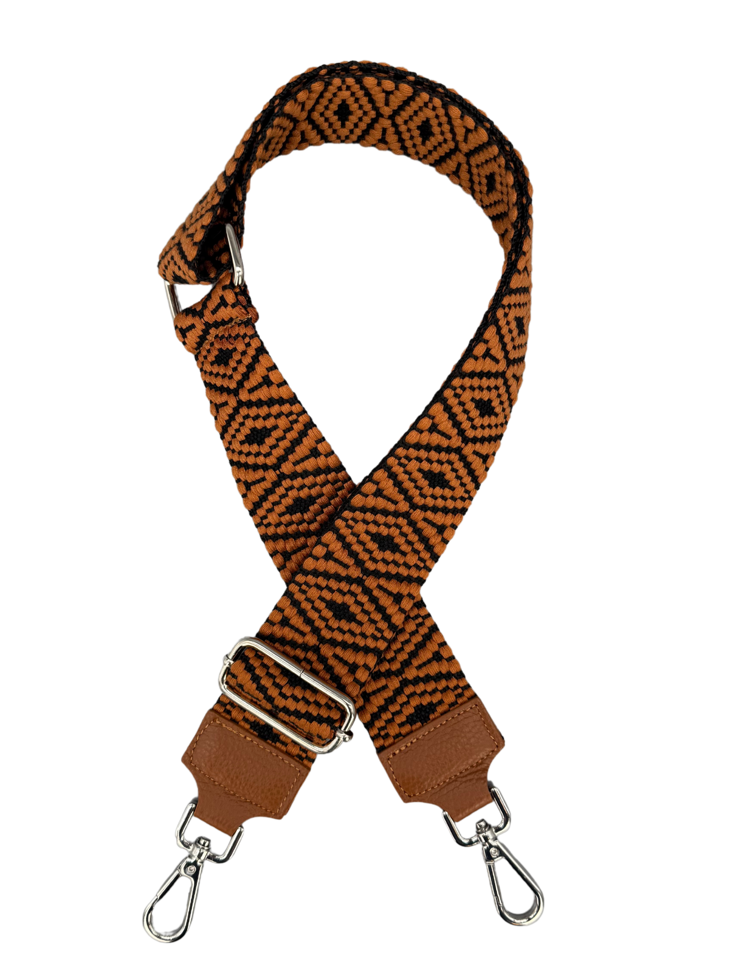 Schultergurt | Cognac Braun Silber