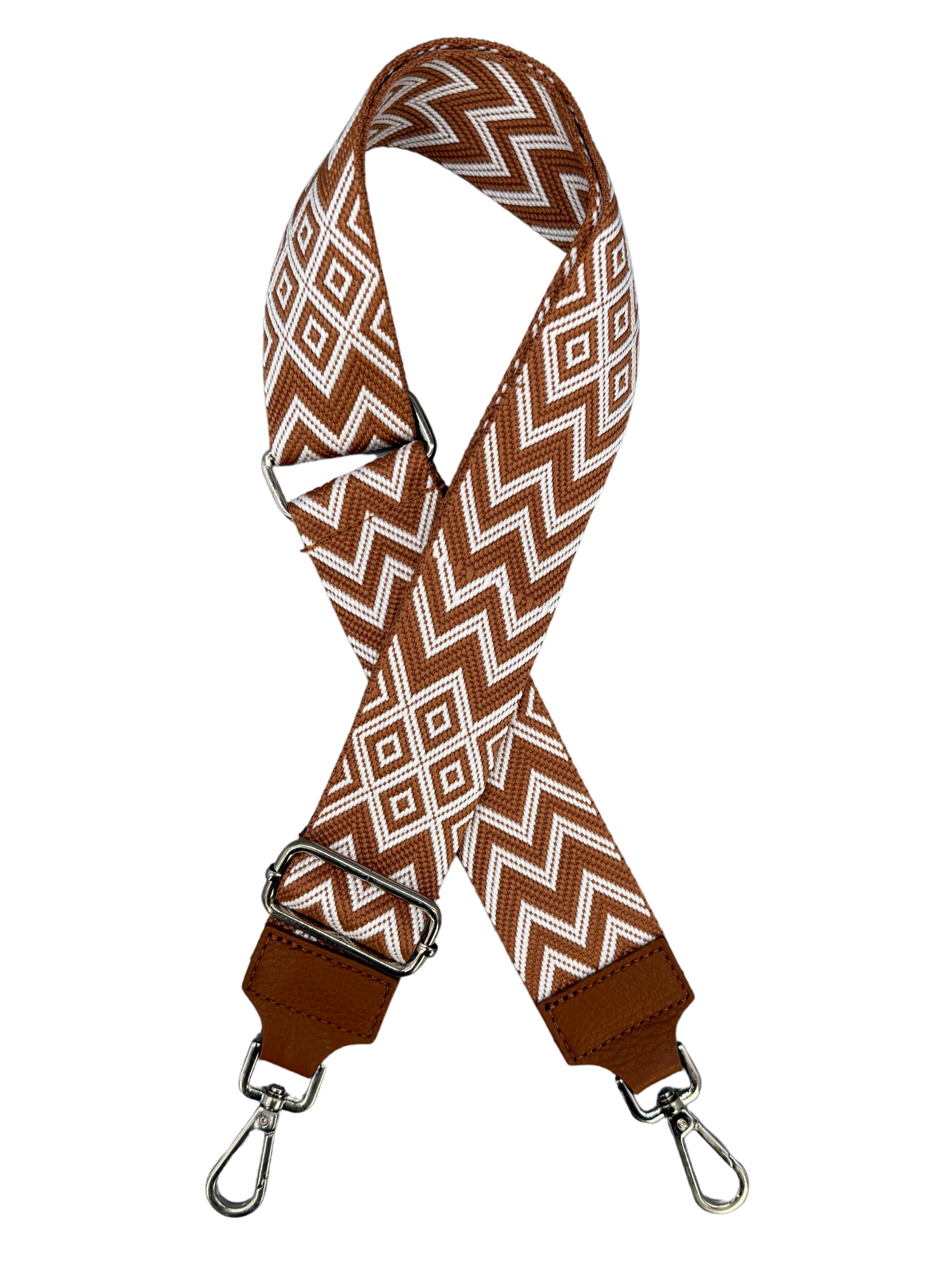 Schultergurt | Cognac Braun Silber