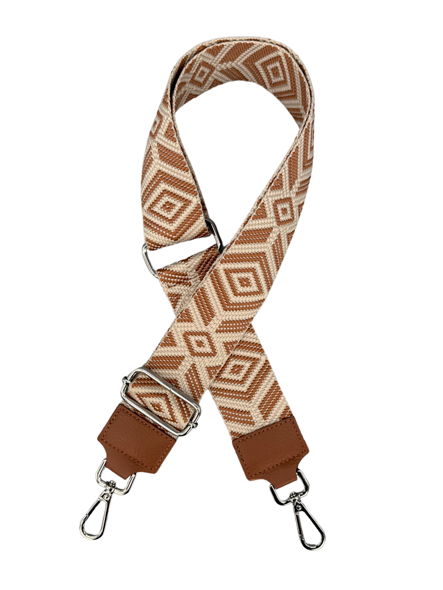 Schultergurt | Cognac Braun Silber