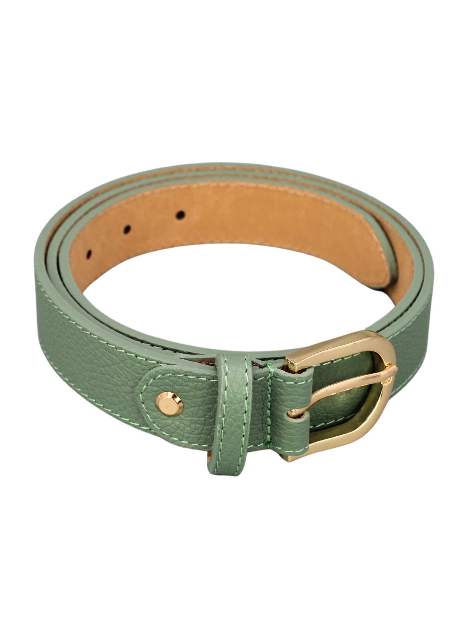 Ledergürtel - Mint | Gold