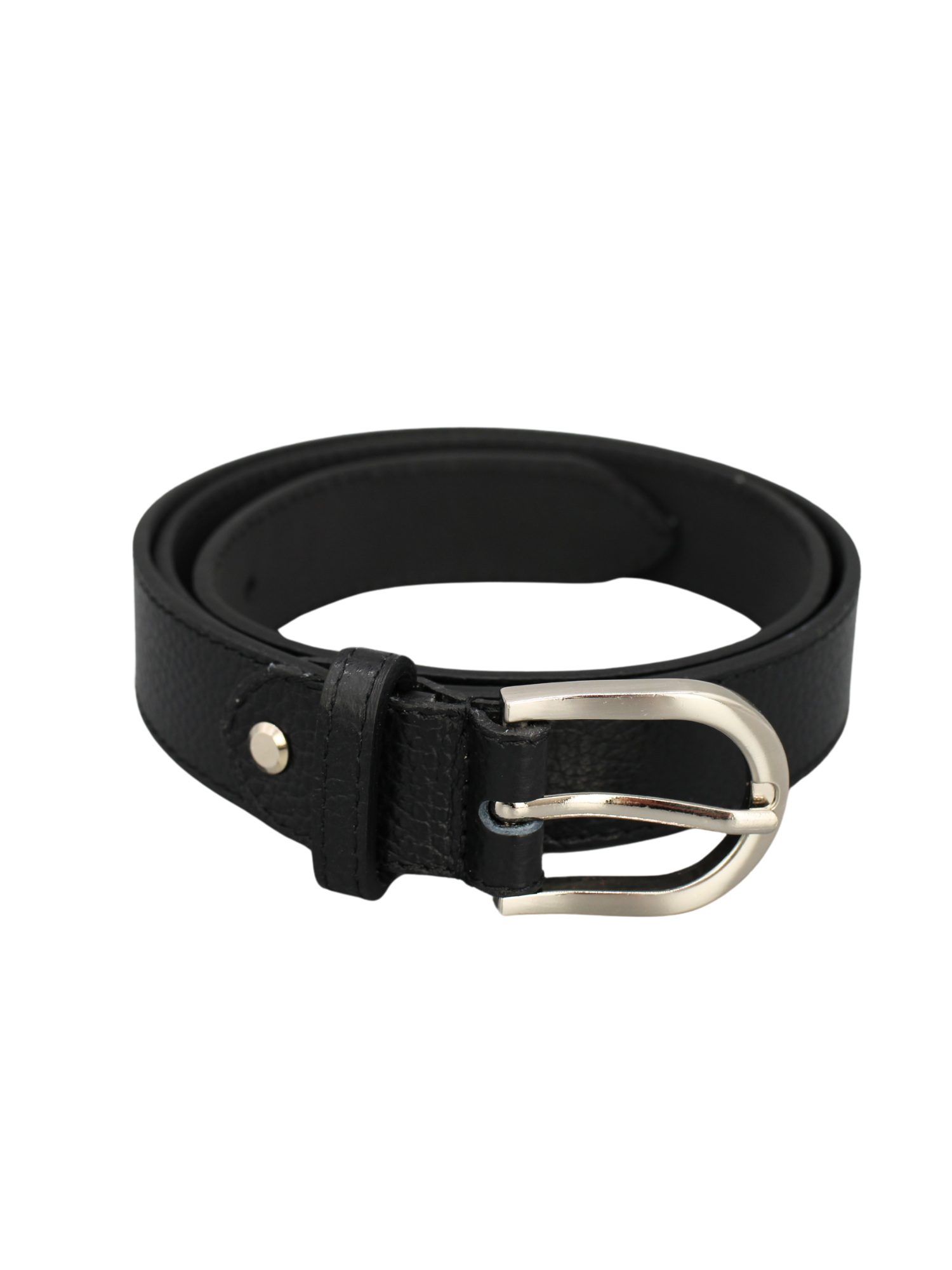 Ledergürtel - Schwarz | Silber