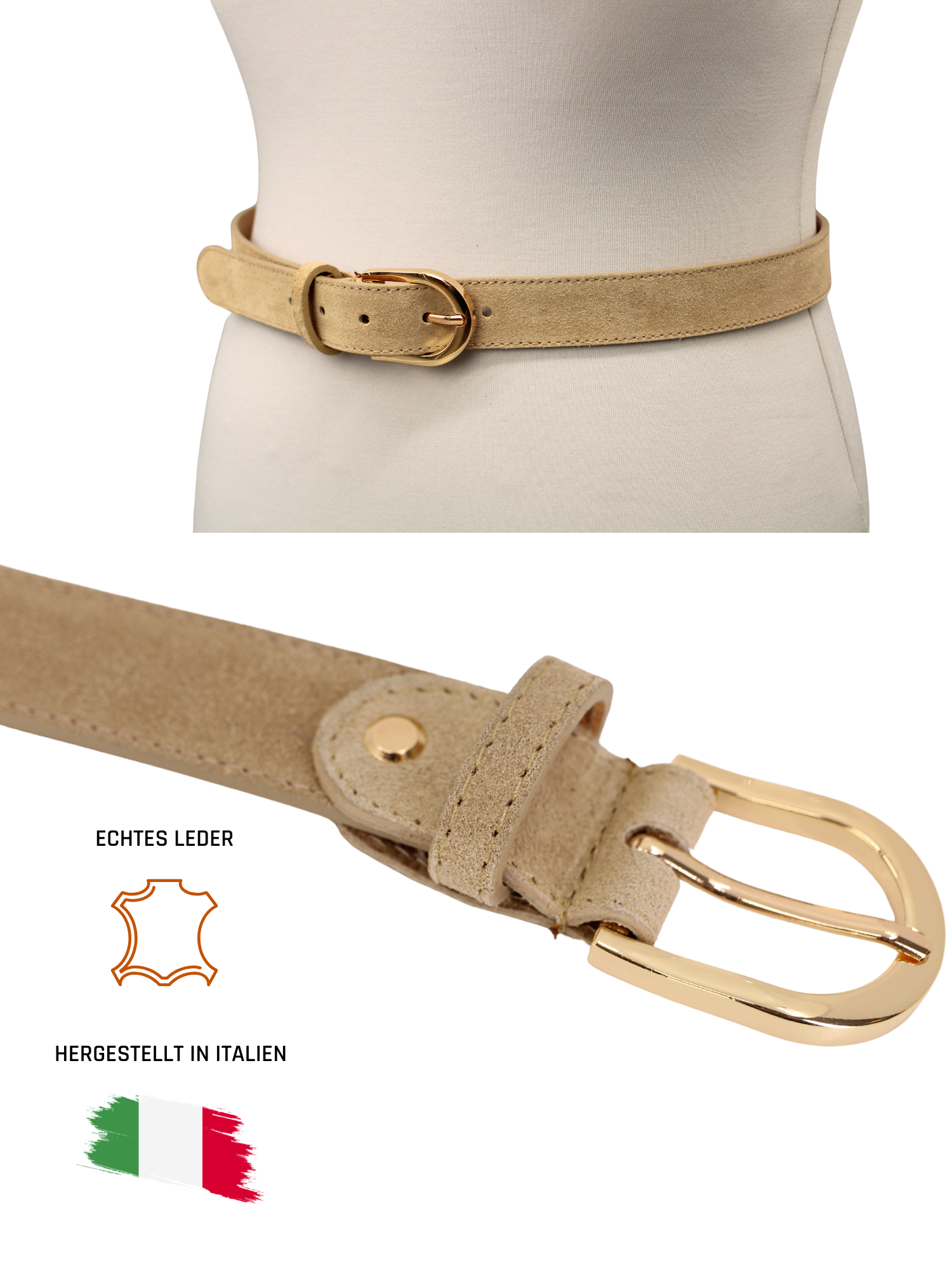 Veloursleder - Taupe