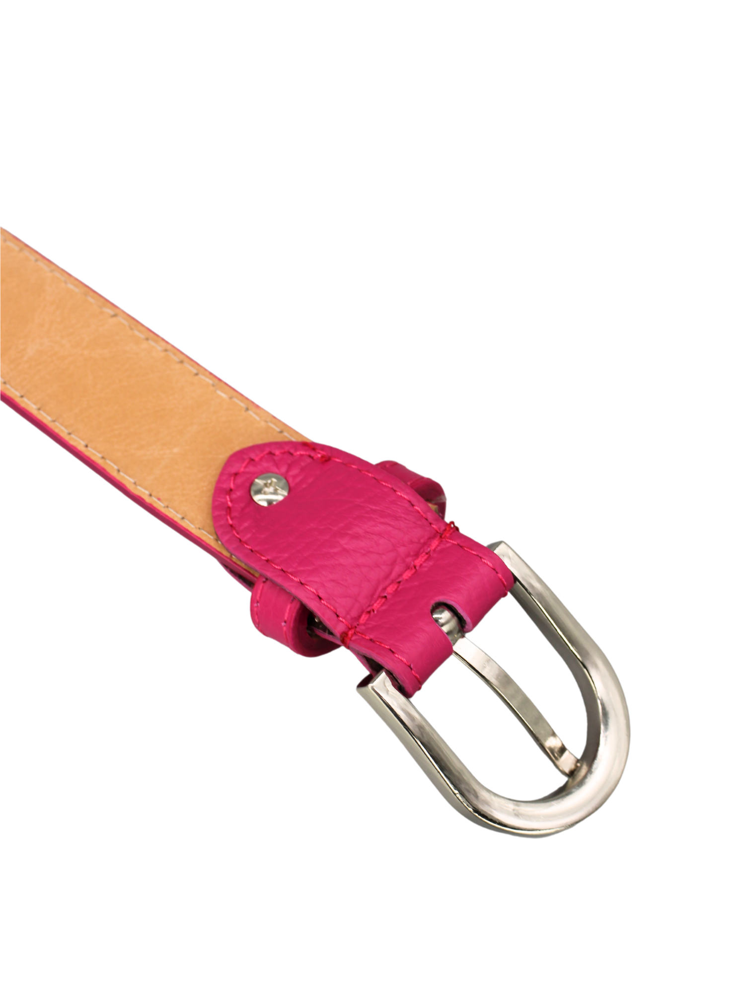 Ledergürtel - Pink | Silber