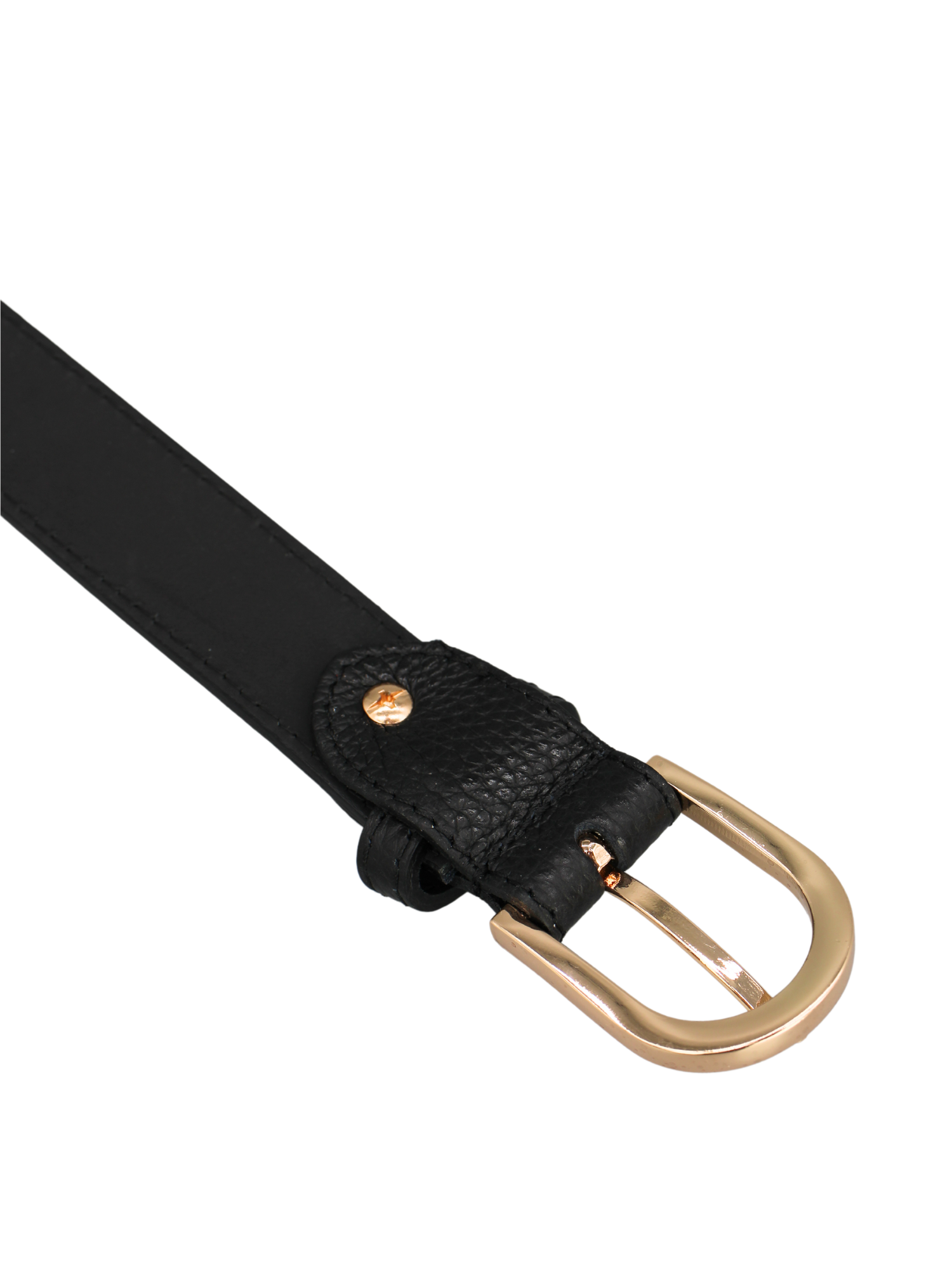 Ledergürtel - Schwarz | Gold