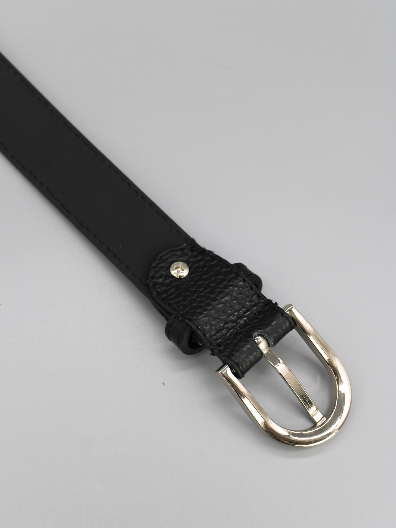 Ledergürtel - Schwarz | Silber