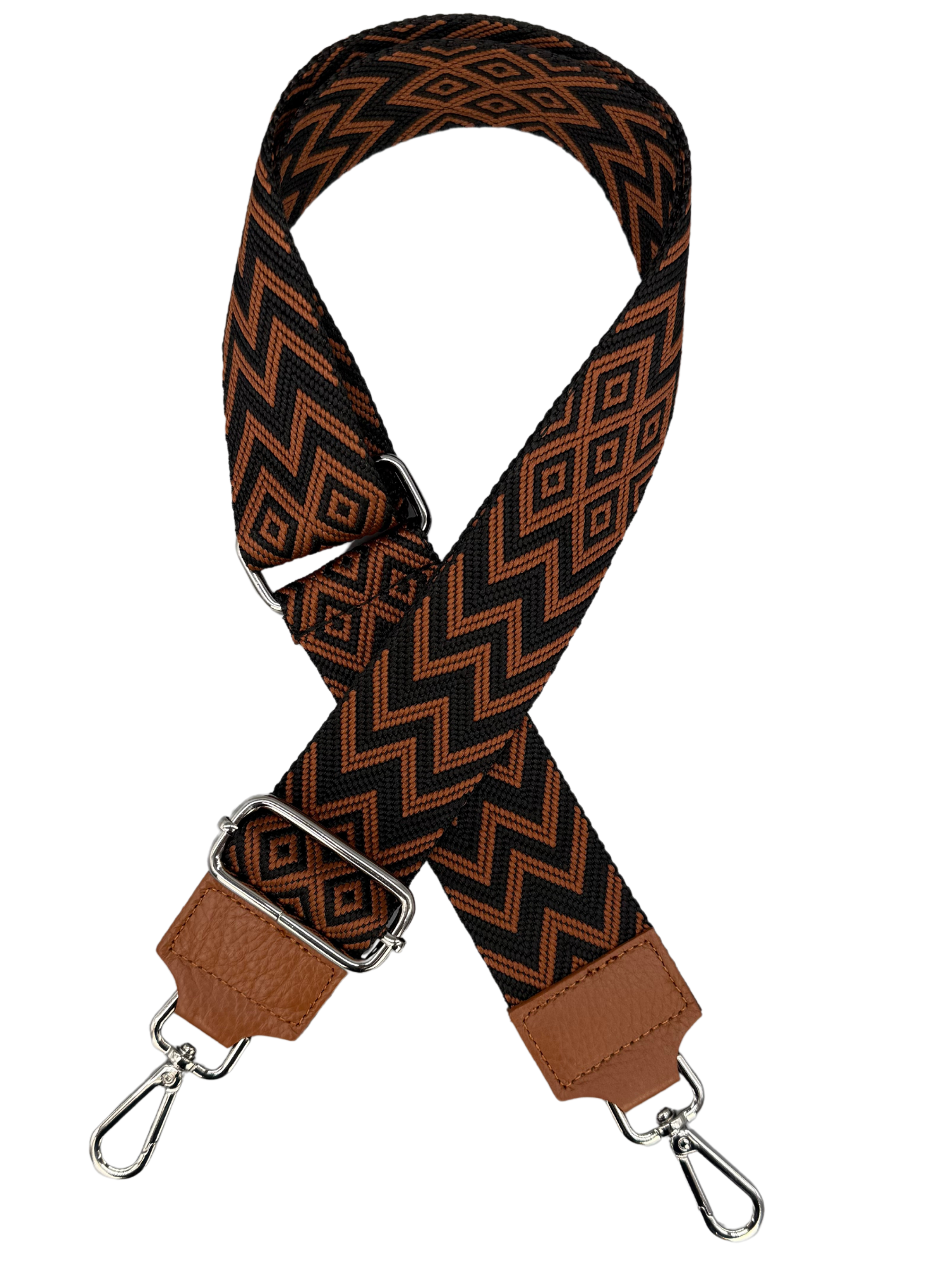 Schultergurt | Cognac Braun Silber