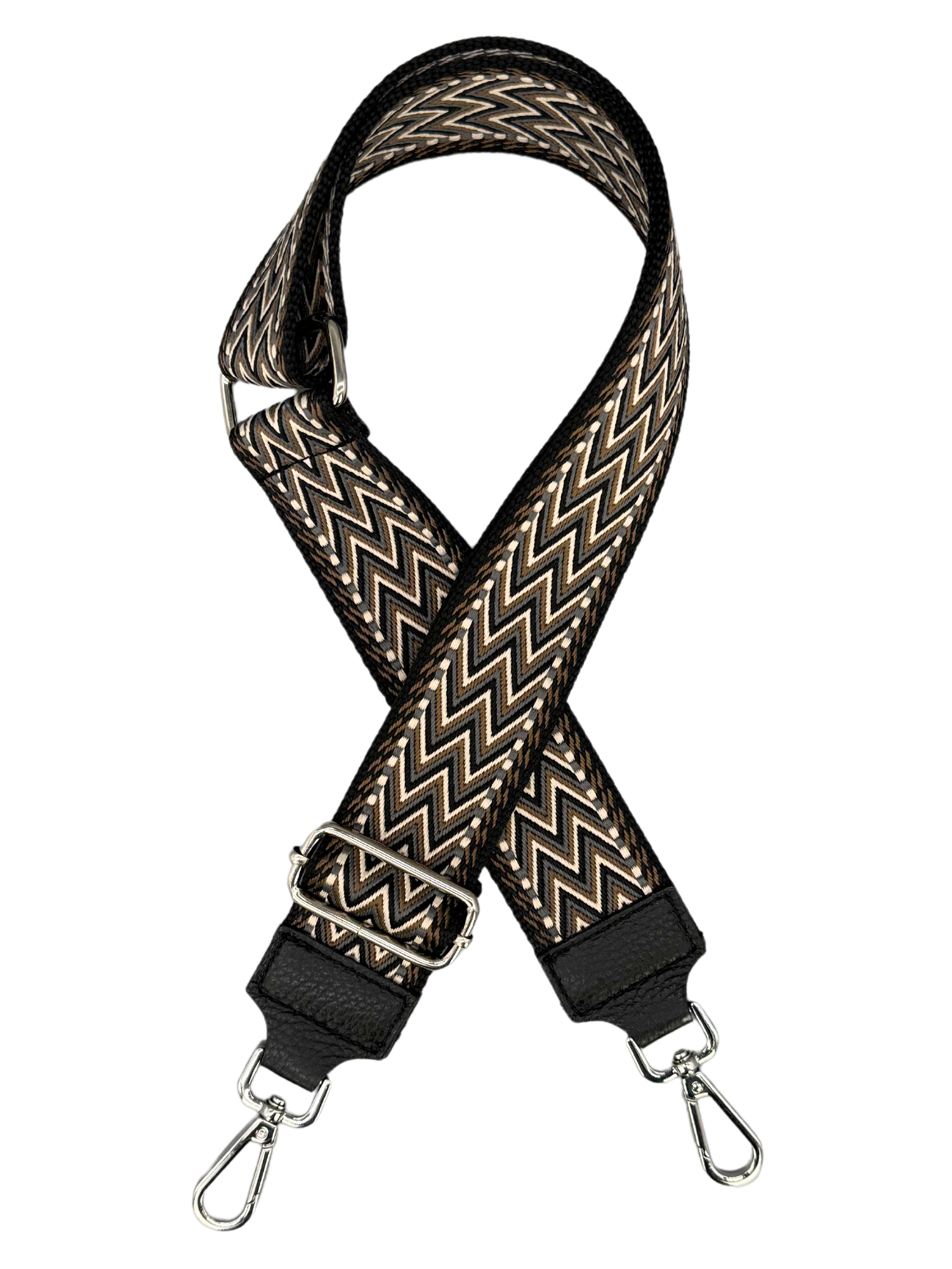 Shoulder straps black silver