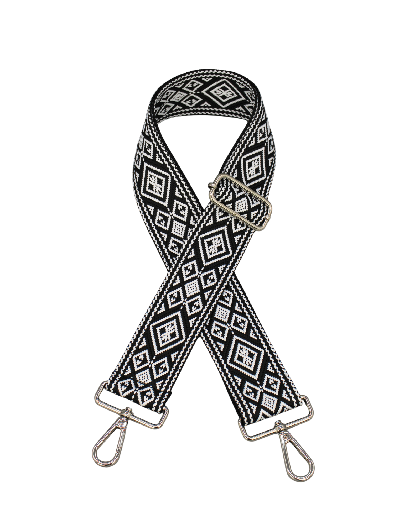 Shoulder straps black silver