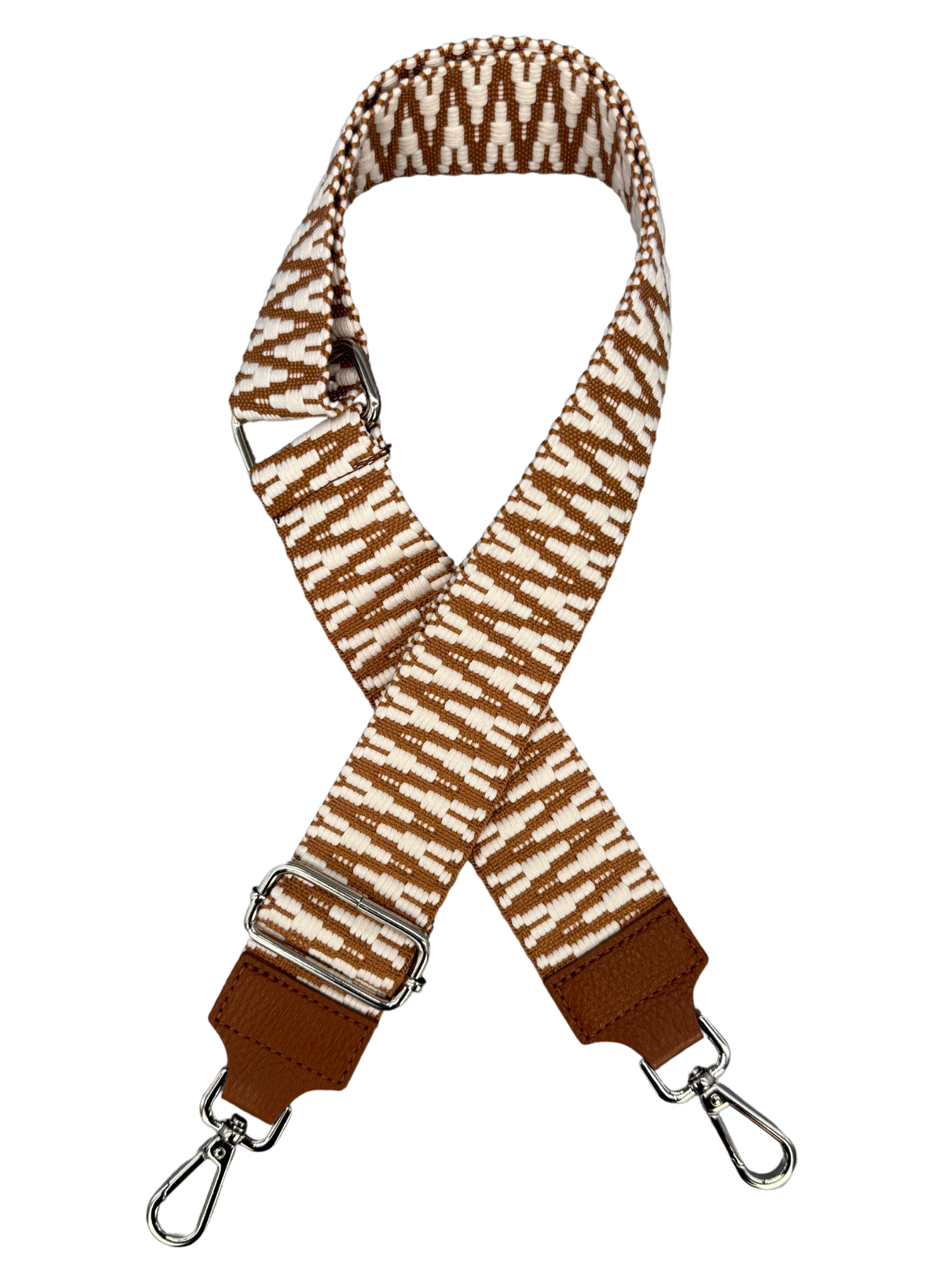 Schultergurt | Cognac Braun Silber
