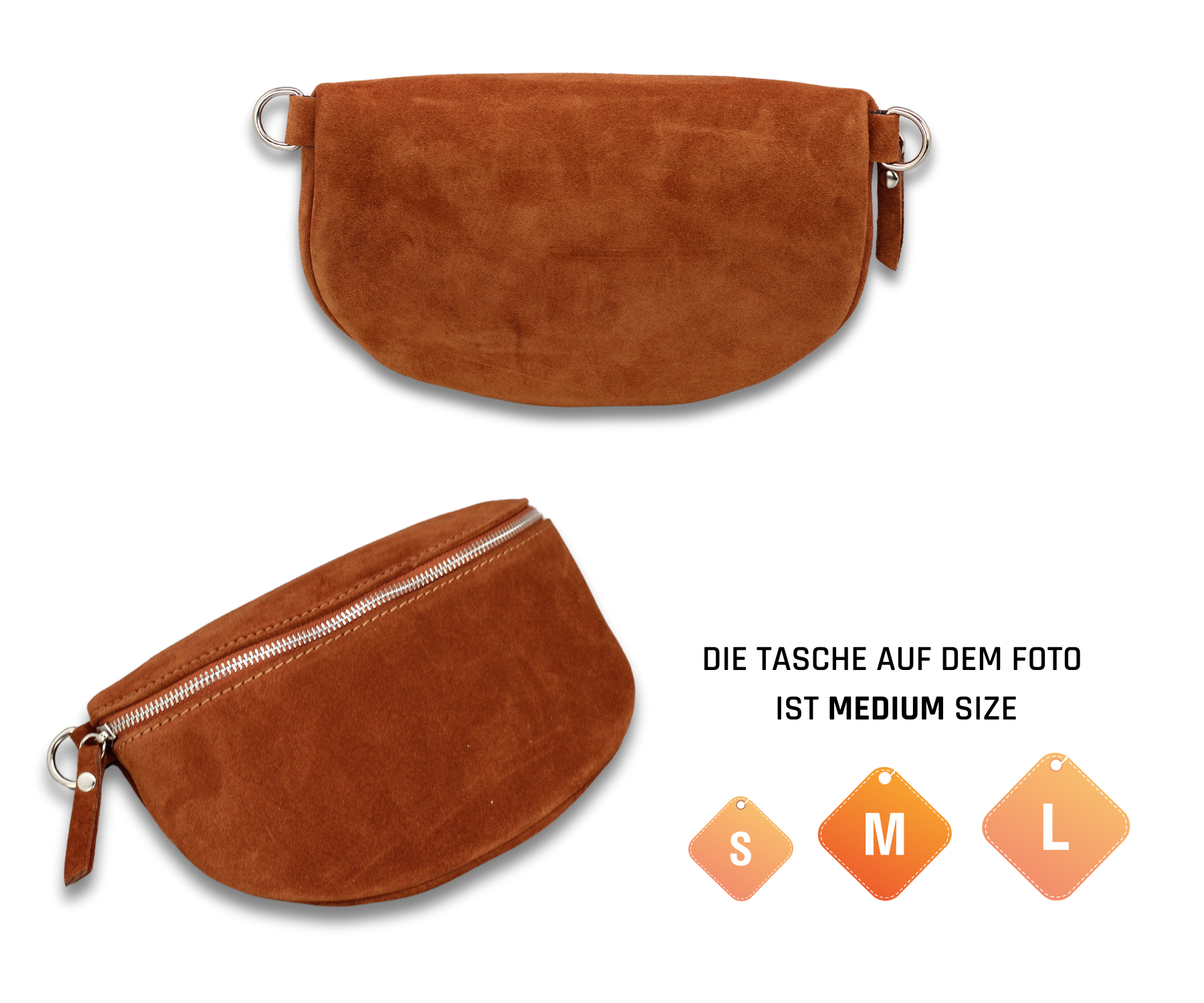 Suede - cognac brown