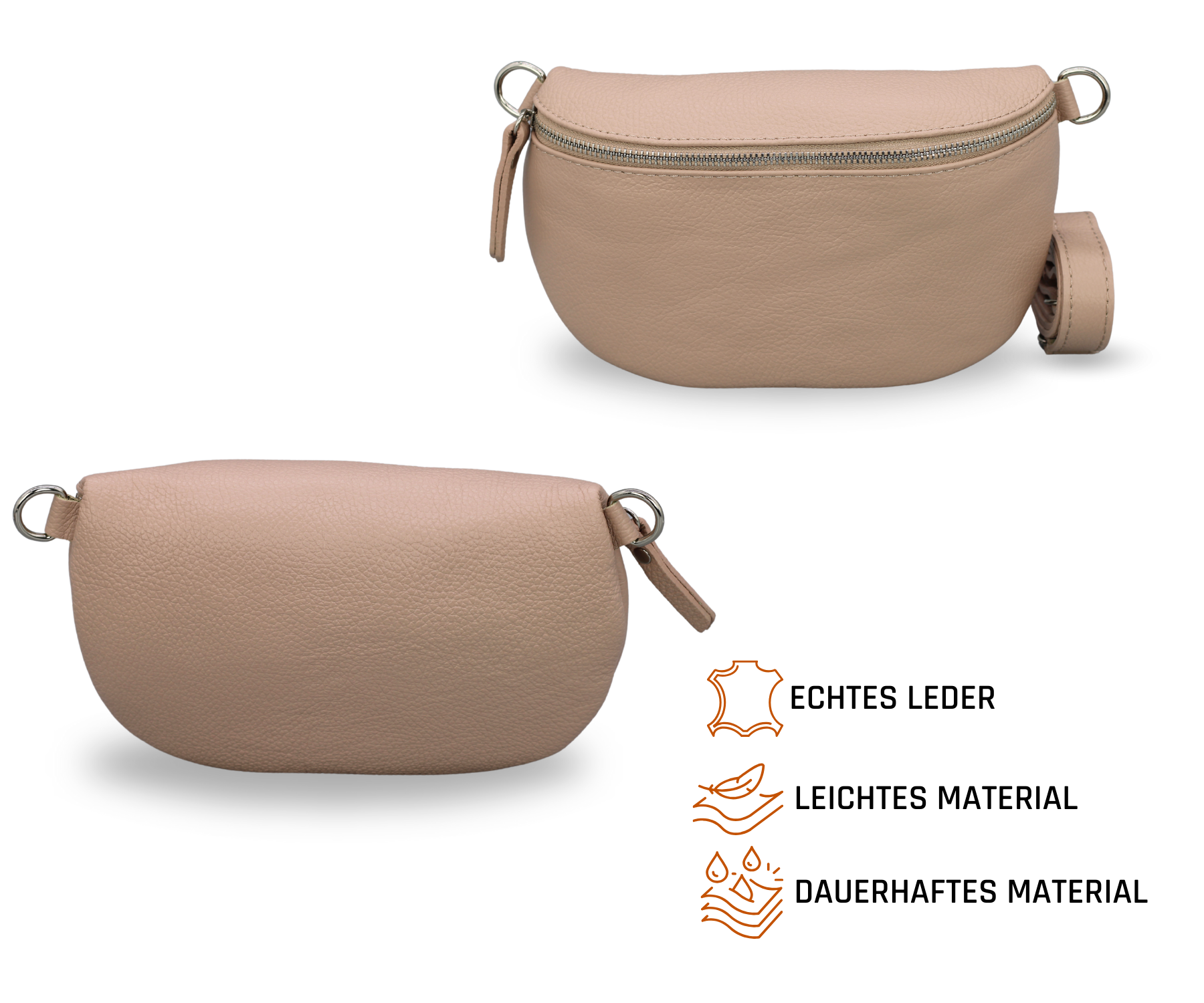 Bum bag beige silver