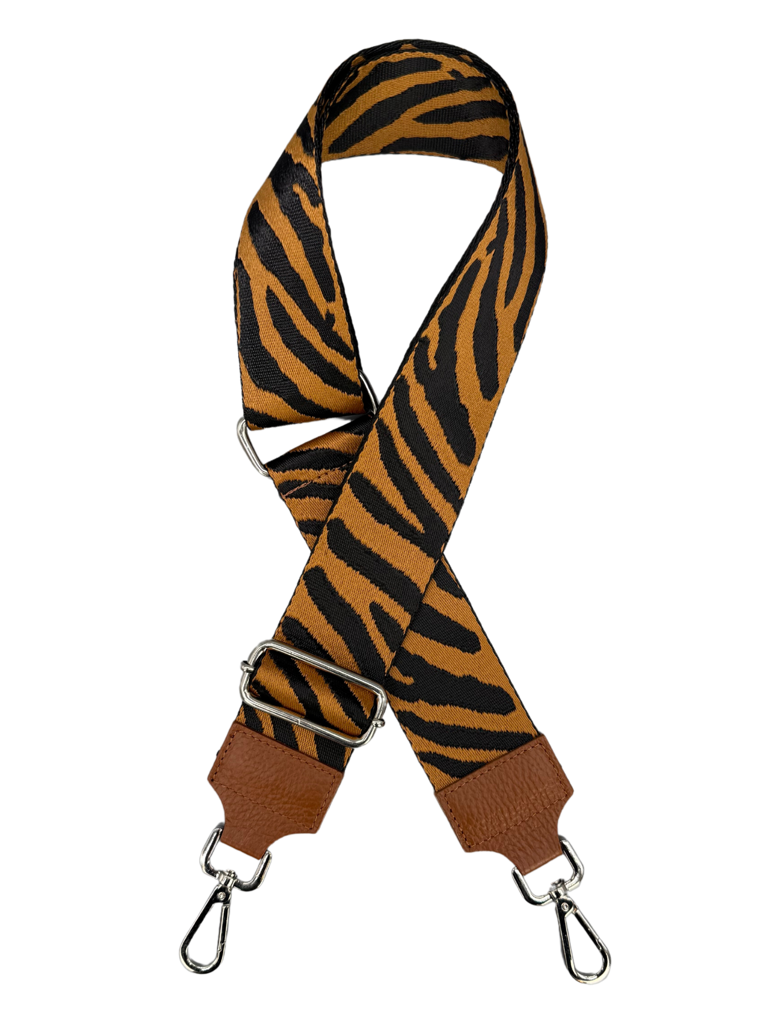 Schultergurt | Cognac Braun Silber
