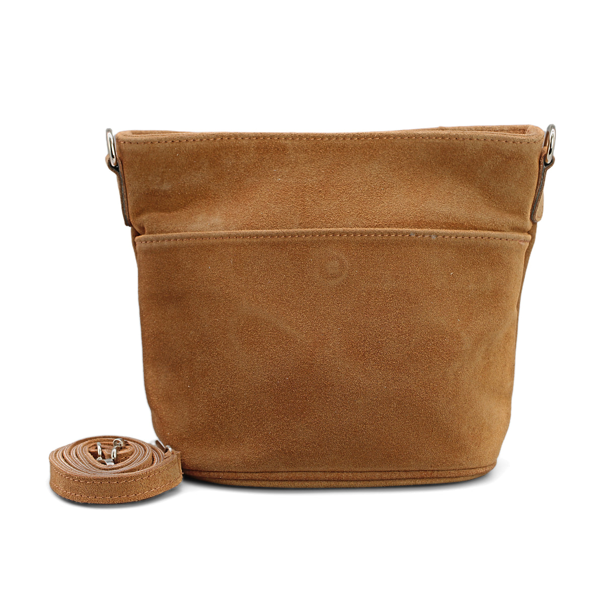 Adel Bags Lina Umhängetasche Wildleder Cognac – vorne