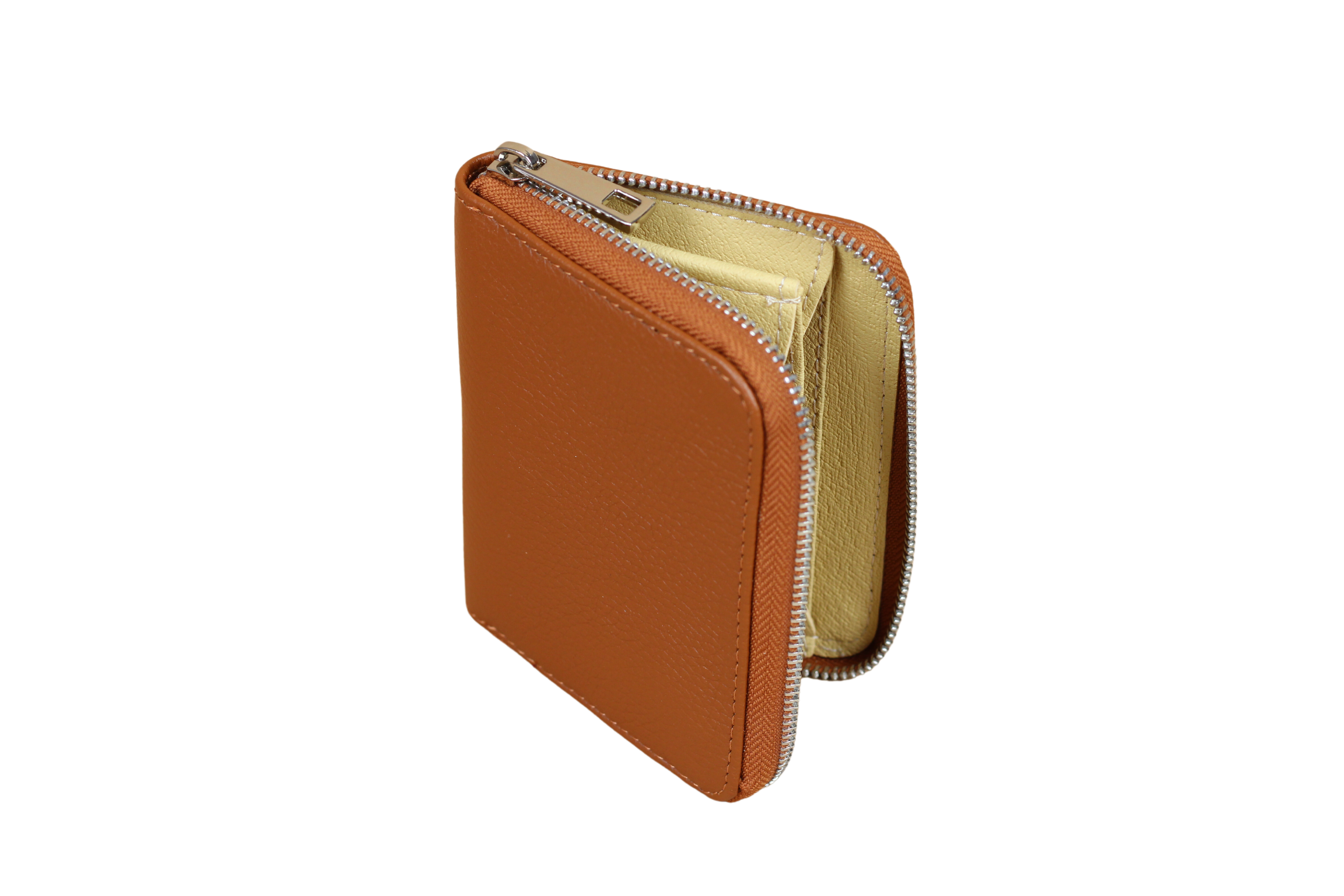 Small wallet made of soft leather with credit card slots