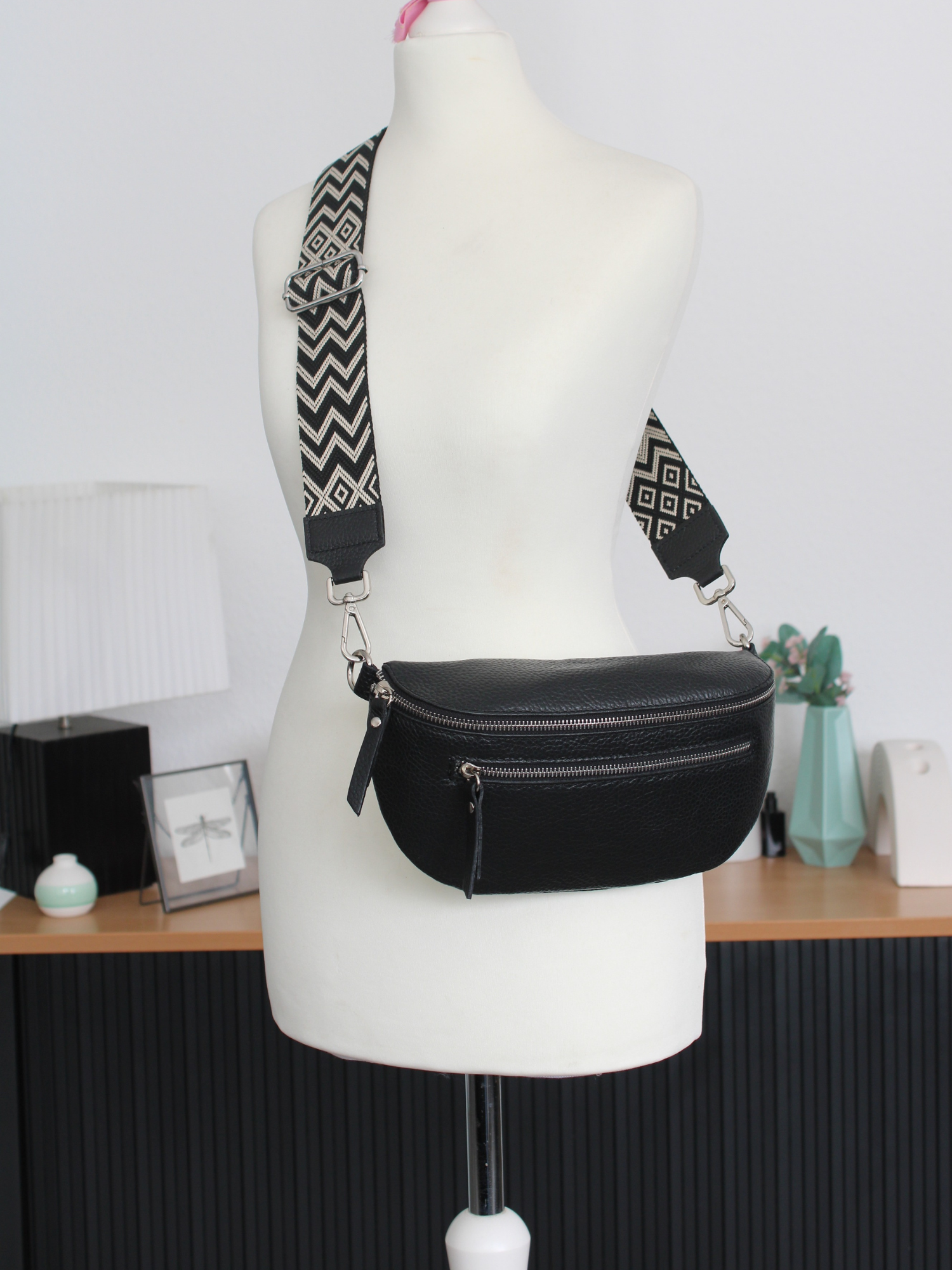 Schultergurt | Schwarz Silber