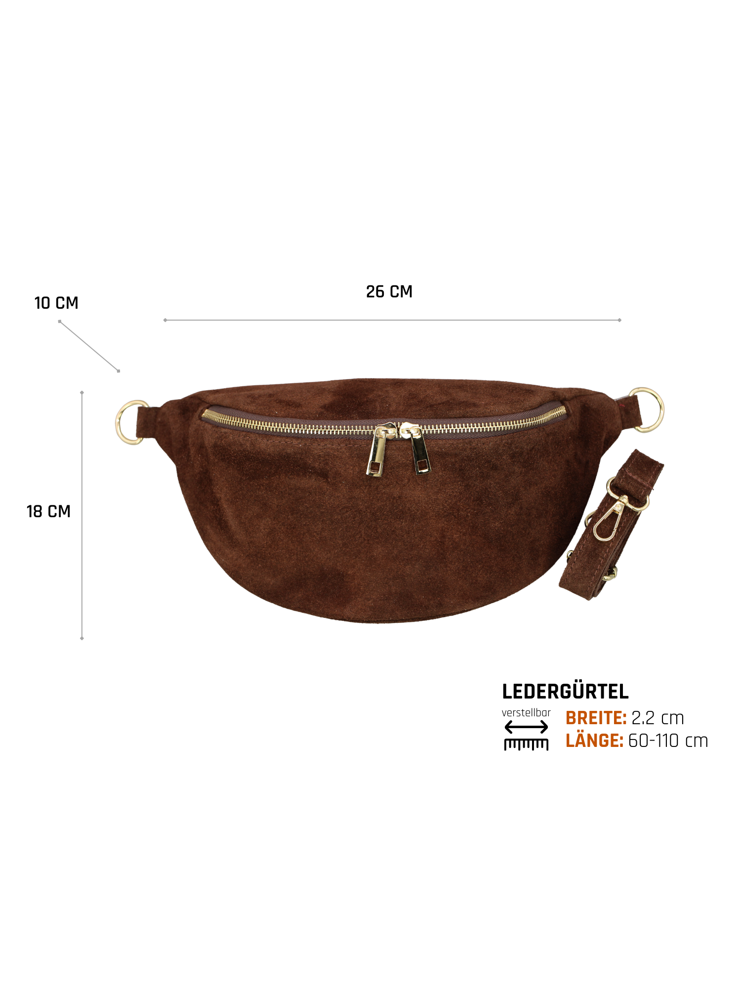 Marina | Dunkelbraun Gold