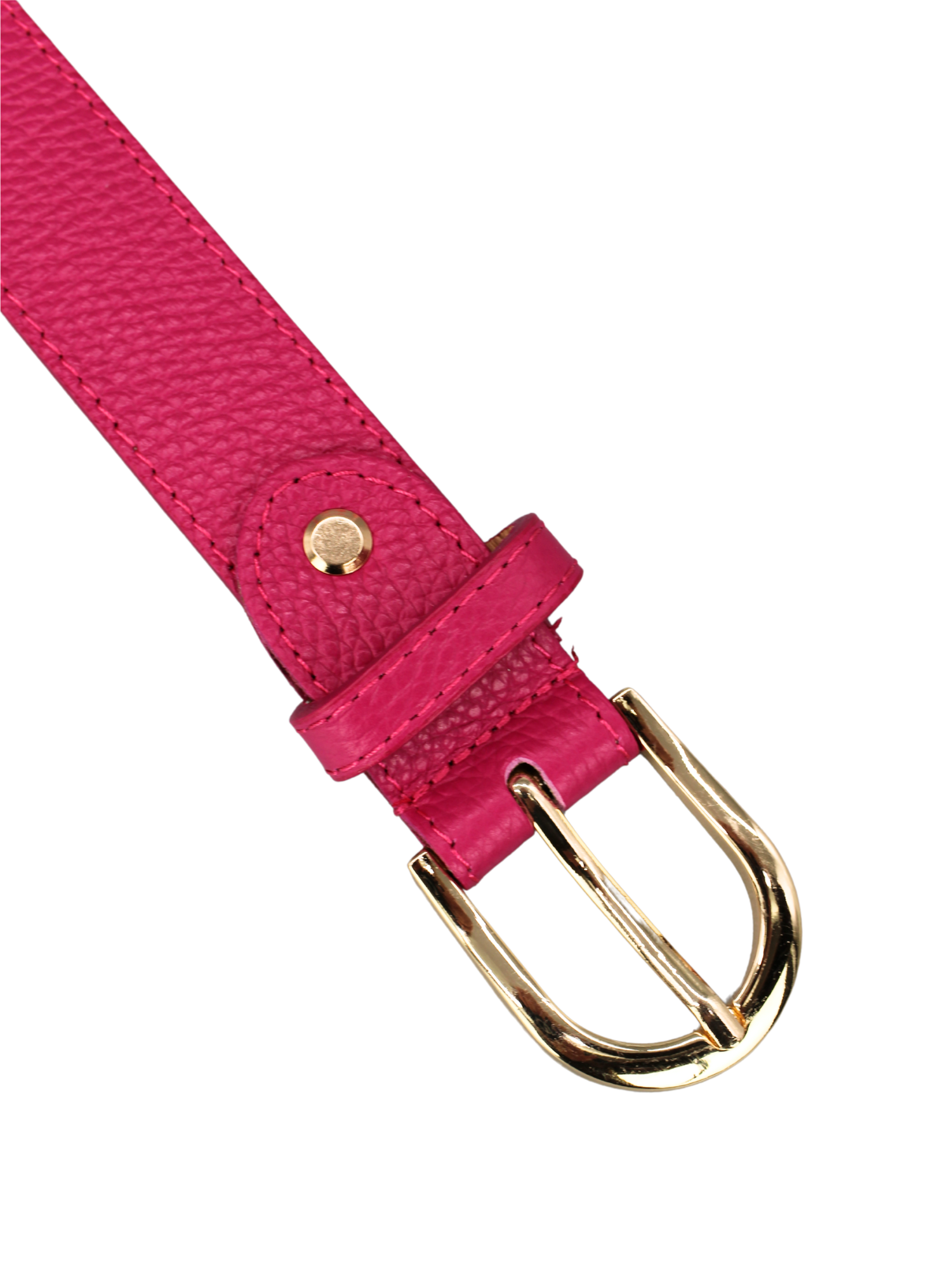 Ledergürtel - Pink | Gold