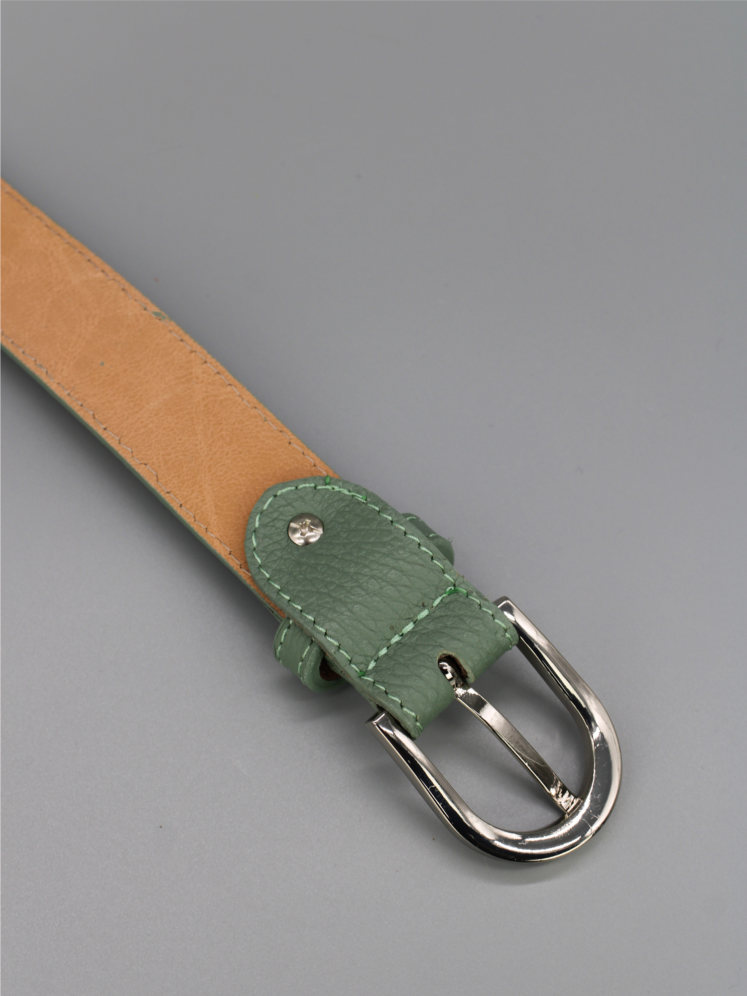 Ledergürtel - Mint | Silber