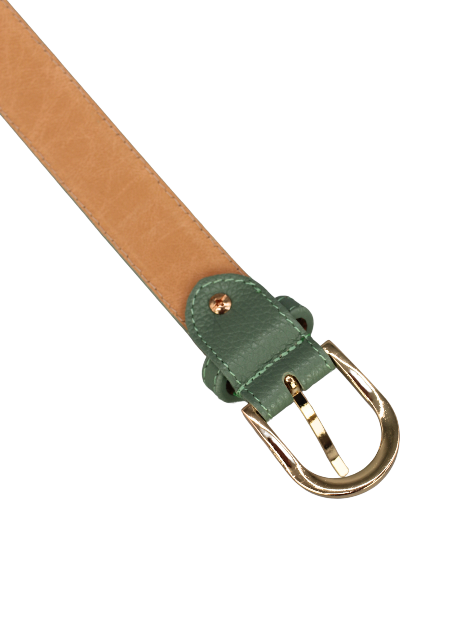 Ledergürtel - Mint | Gold