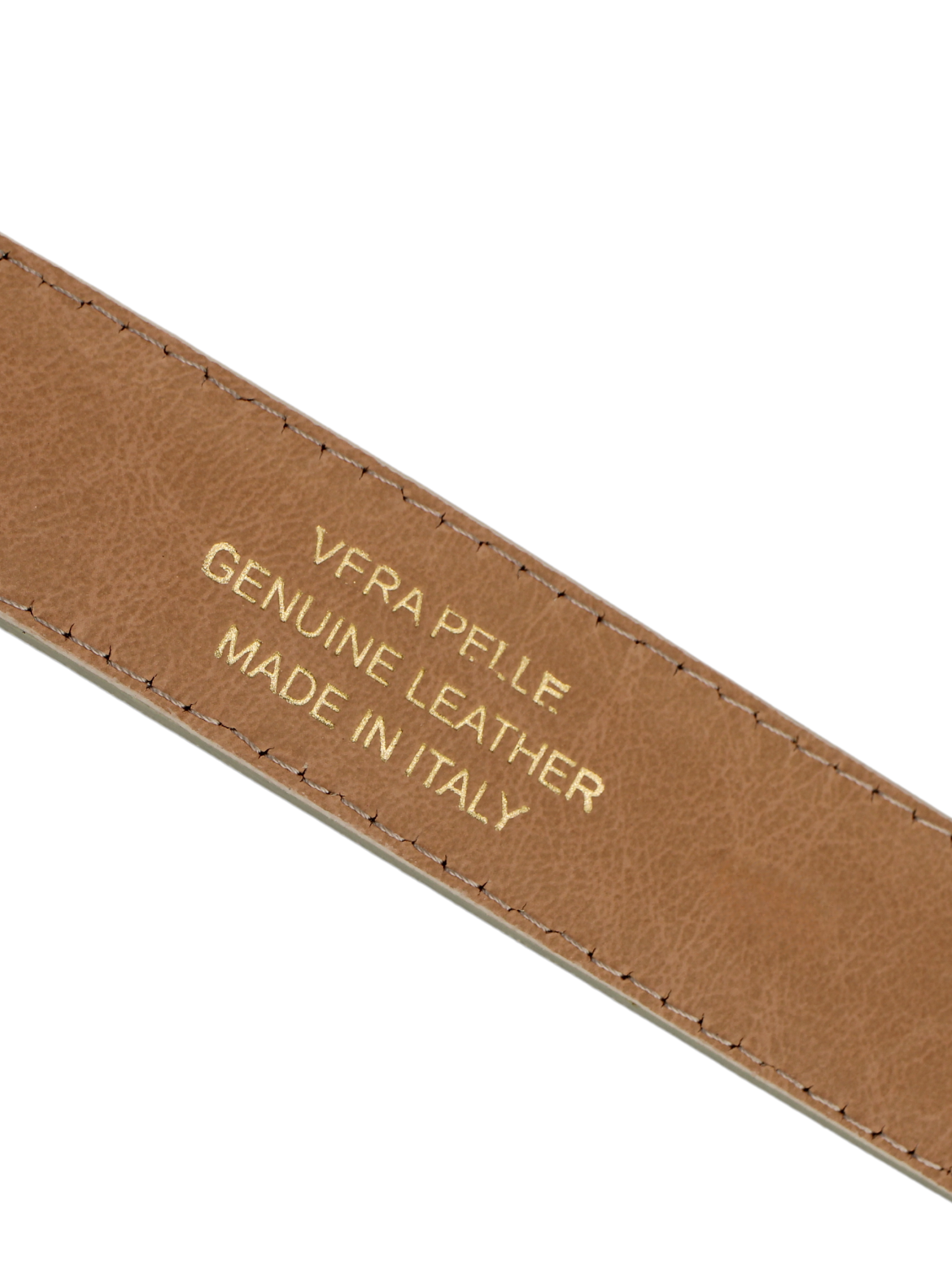 Ledergürtel - Beige | Silber