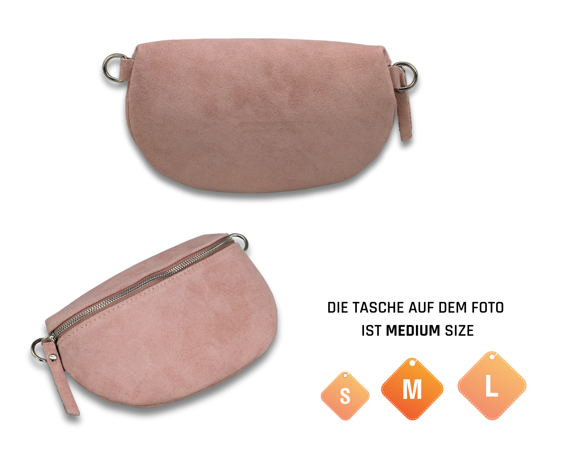 Bum bag beige silver