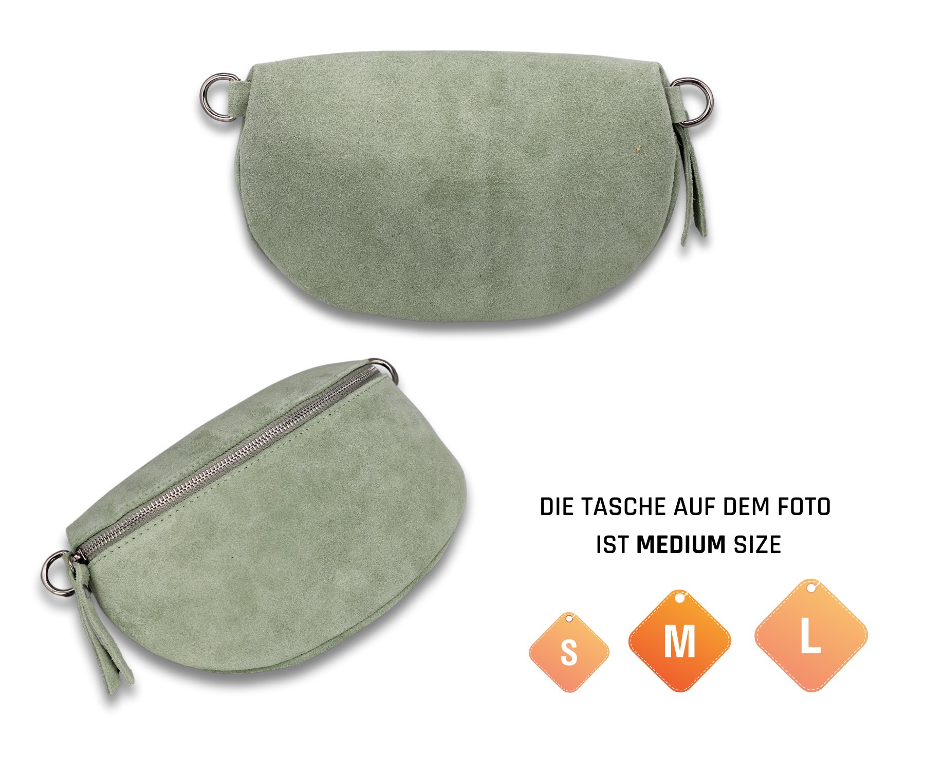 Bum bag beige silver