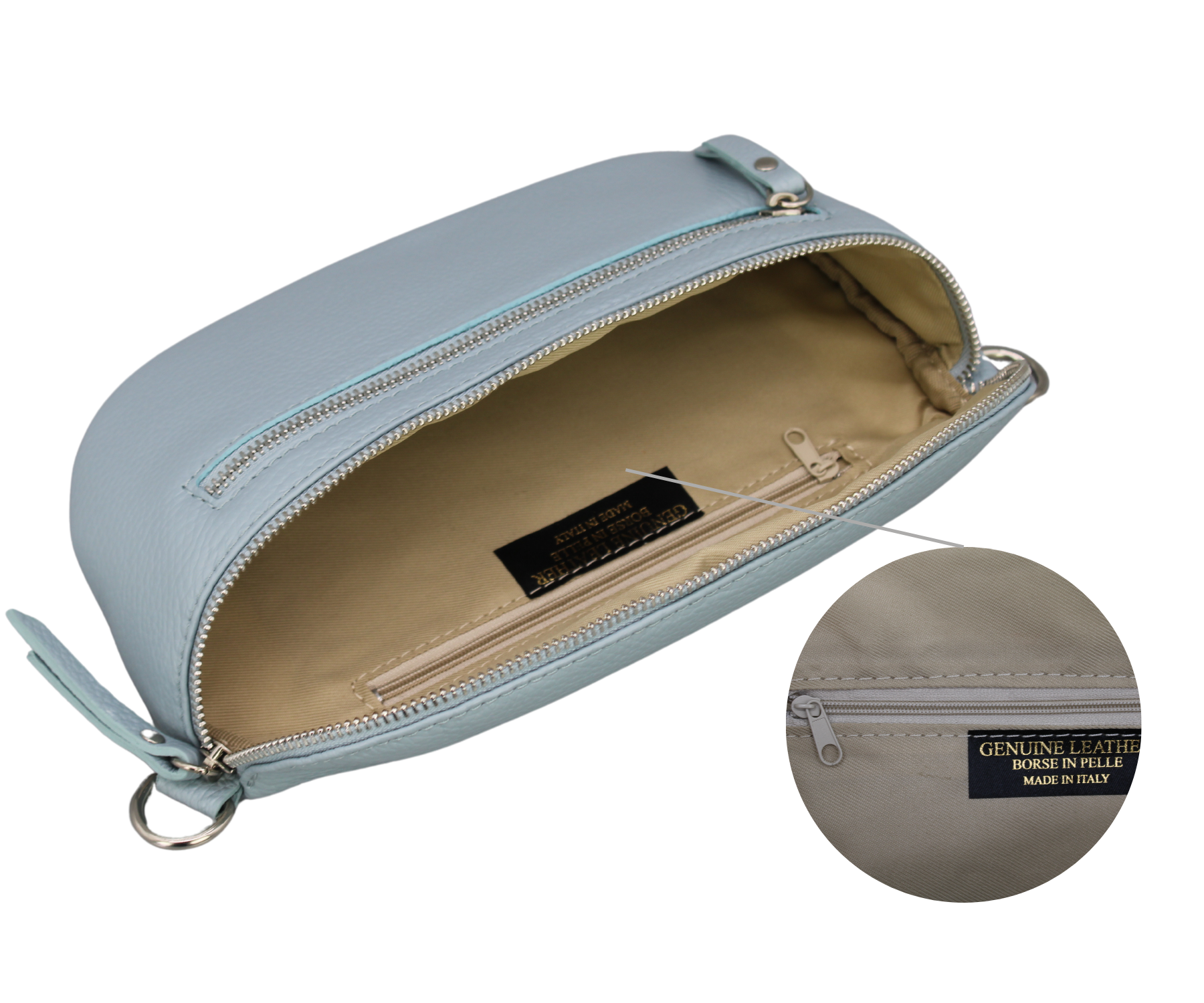 Bum bag beige silver