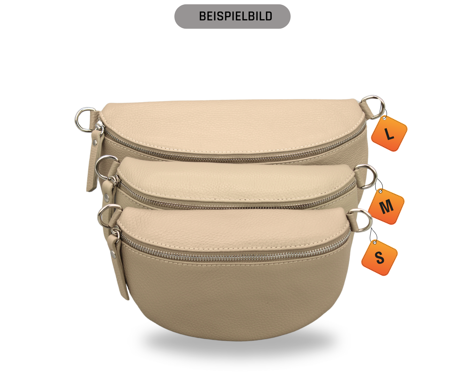 Bum bag beige silver