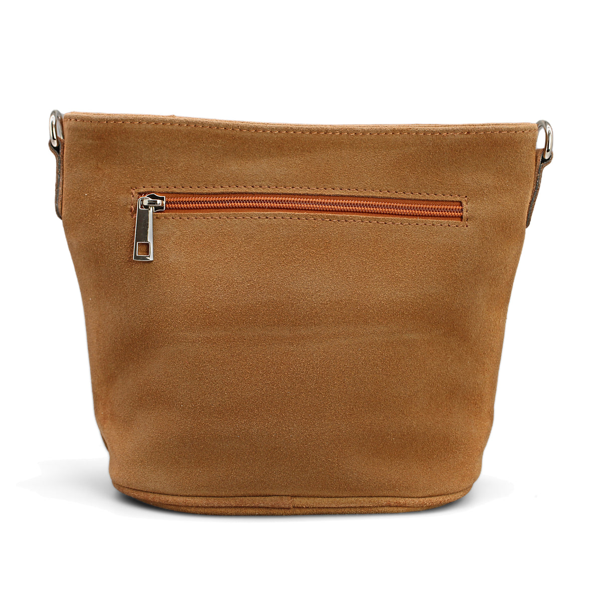 Adel Bags Lina Umhängetasche Wildleder Cognac – Rückseite