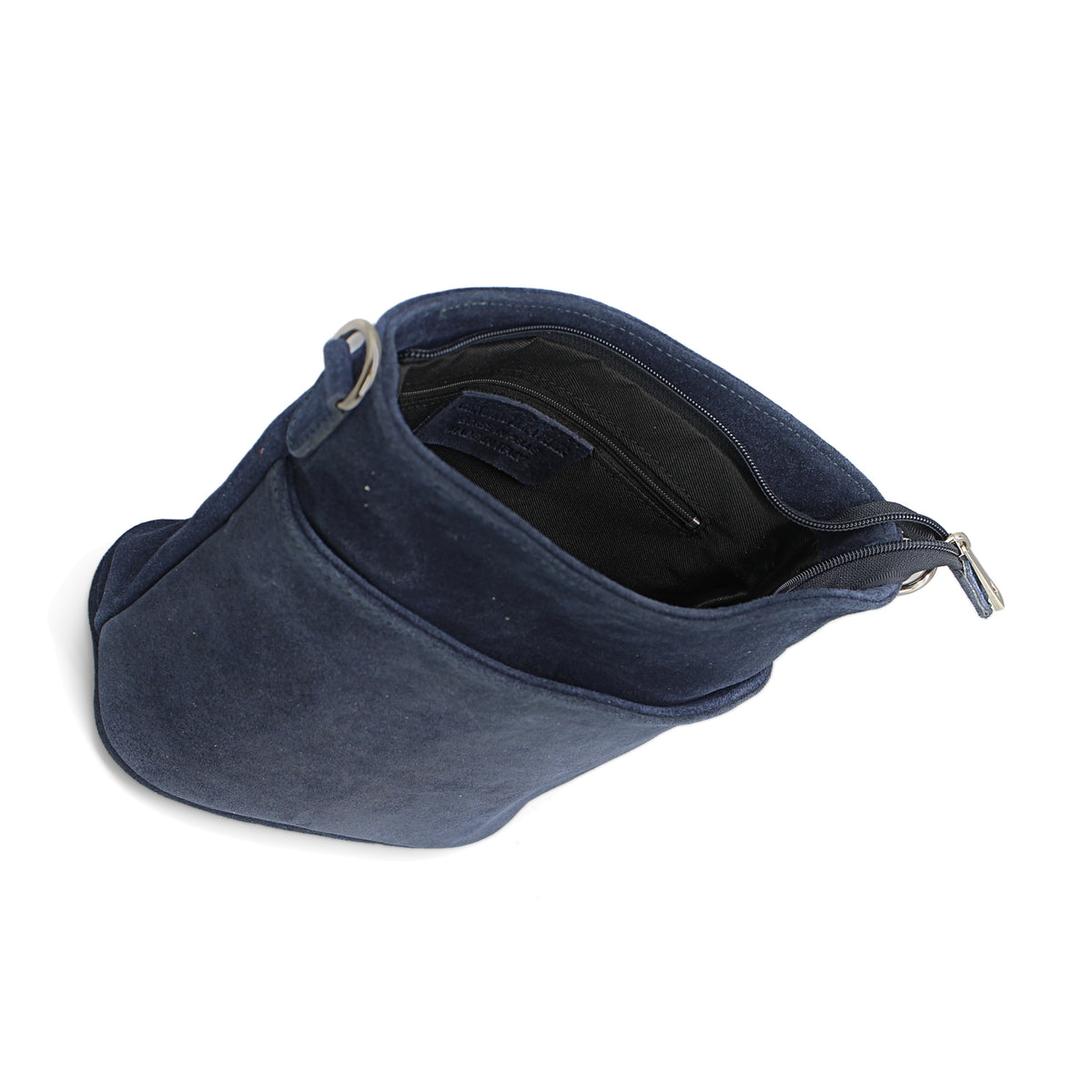 Adel Bags Lina Umhängetasche Wildleder Navyblau – Innenansicht