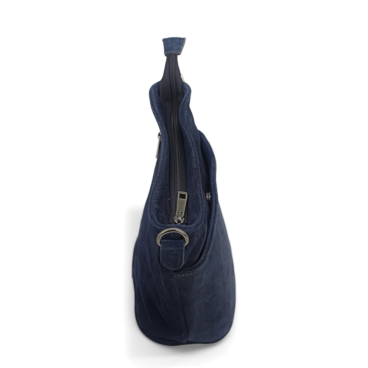 Adel Bags Lina Umhängetasche Wildleder Navyblau – Seitenprofil
